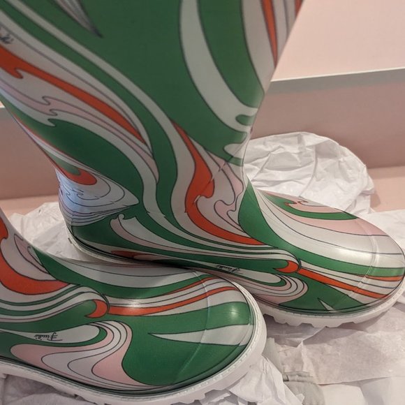 Emilio pucci Vortici-Print Rain Boots - Picture 1 of 5